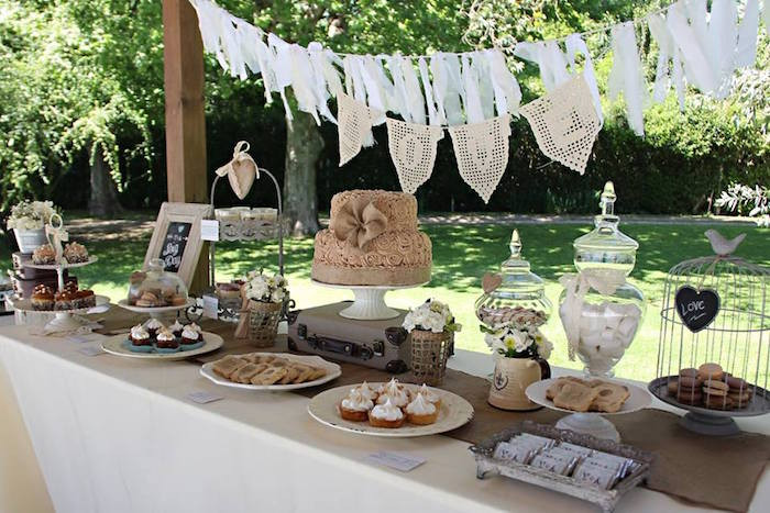 Vintage Engagement Party Ideas
 Kara s Party Ideas Vintage Shabby Chic Wedding