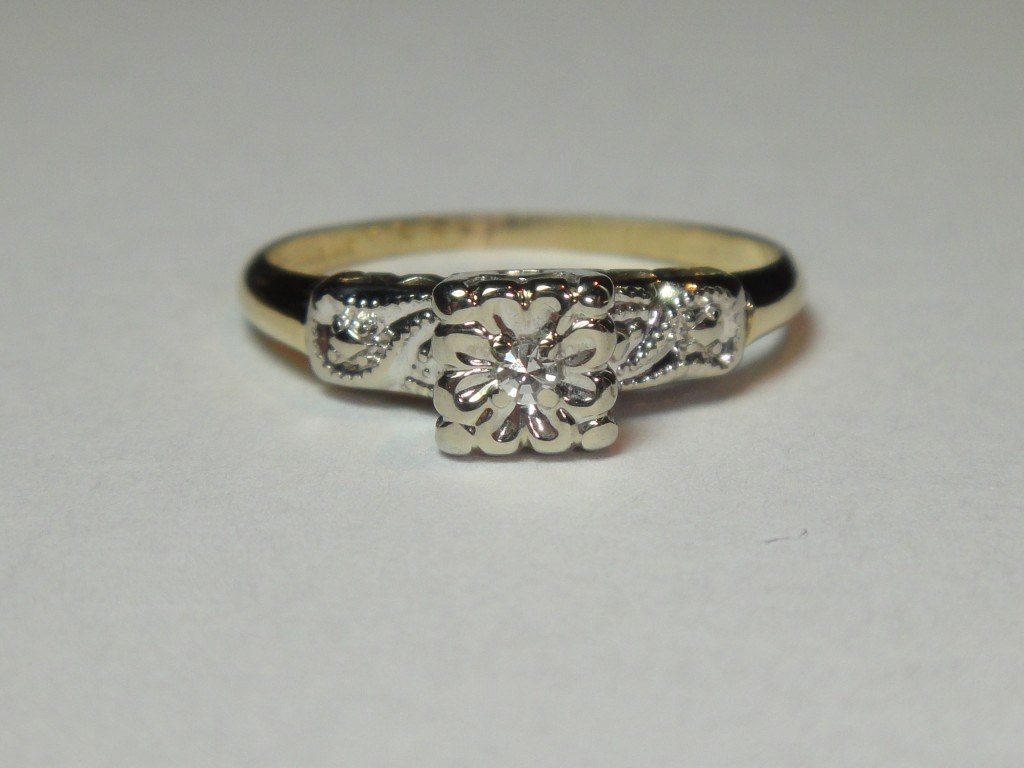 Vintage Wedding Rings 1920
 ESTATE ANTIQUE WEDDING ENGAGEMENT 1920 s DIAMOND RING 14K