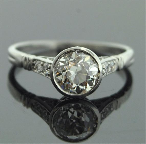Vintage Wedding Rings 1920
 1920s Engagement Ring Platinum and Diamond Ring by
