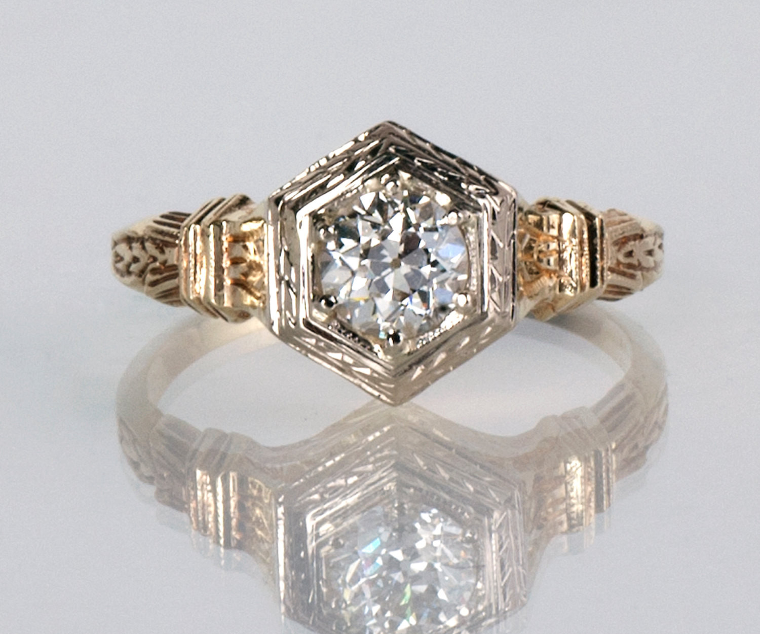Vintage Wedding Rings 1920
 Antique Engagement Ring Antique 1920s Art Deco 14K Yellow