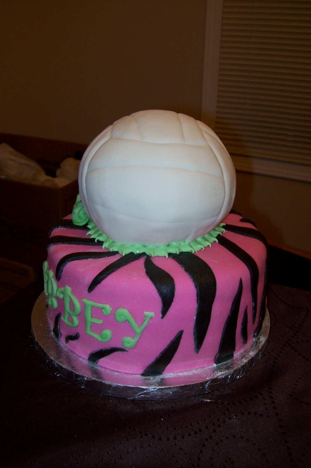 Volleyball Birthday Cake
 Sugar Trail Volleyball Birthday Cake