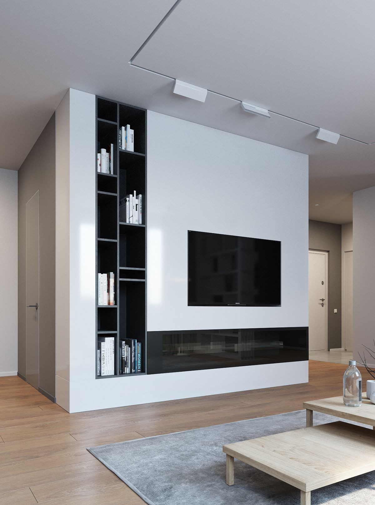 Wall Cabinet Design Living Room
 Сozy minimalism on Behance