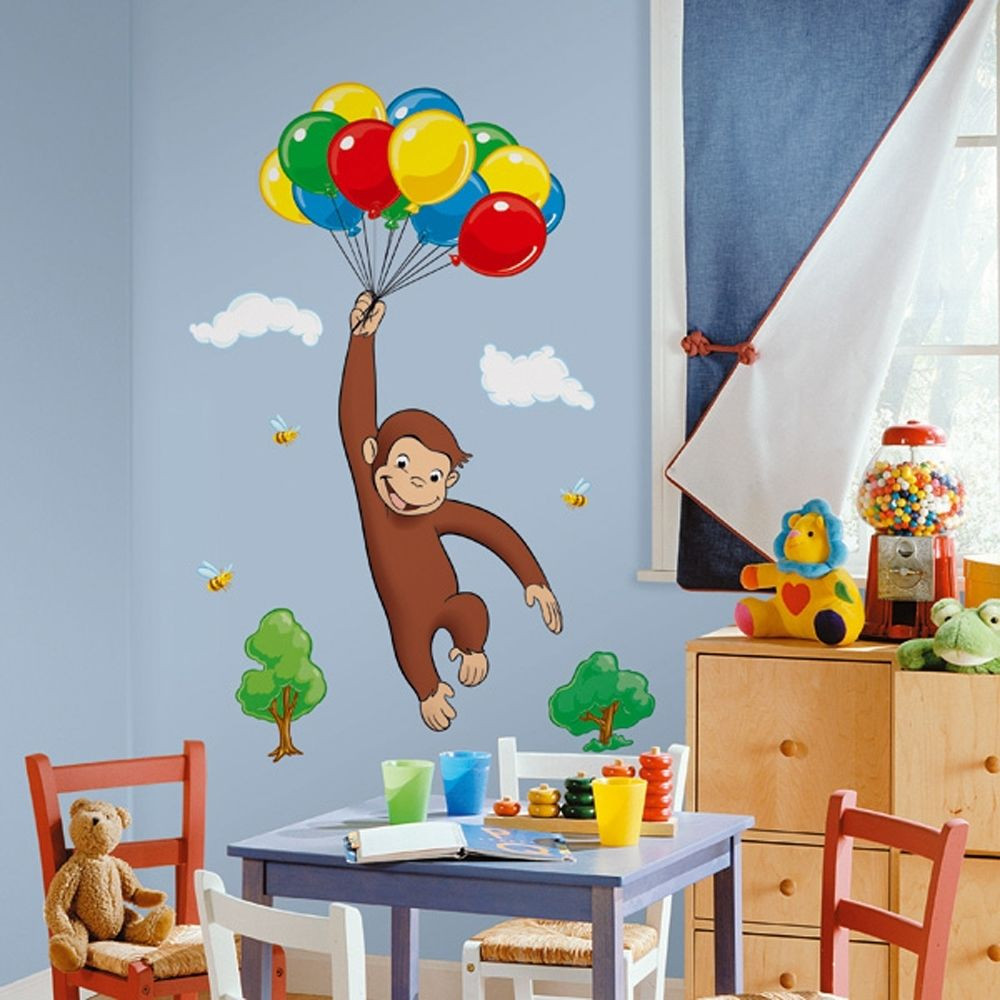 Wall Sticker For Kids Room
 CURIOUS GEORGE Giant WALL DECALS New Kids Room Stickers