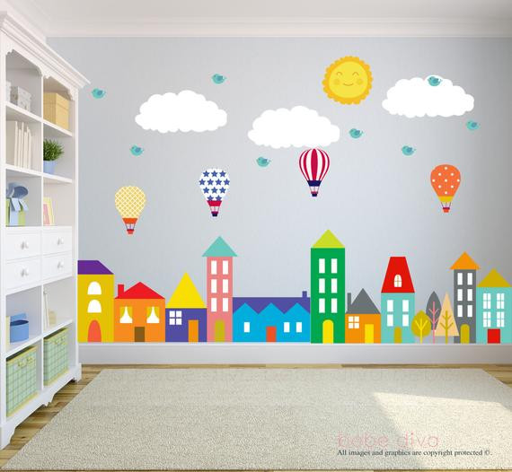 Wall Sticker For Kids Room
 City Wall Decals Wall Decals Nursery Baby Wall Decal Kids