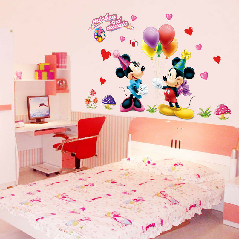 Wall Sticker For Kids Room
 Mickey Minnie Mouse Disney Girls t kids room Wall