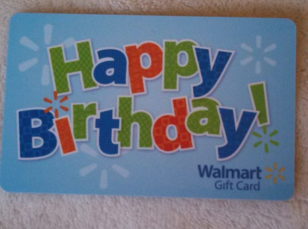 Walmart Birthday Gifts
 NEW Unused Walmart Happy Birthday Gift Card COLLECTIBLE NO