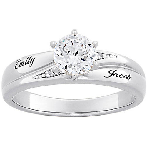 Walmart His And Hers Wedding Rings
 His and Hers 3 Pieces Sterling Silver and CZ Engagement