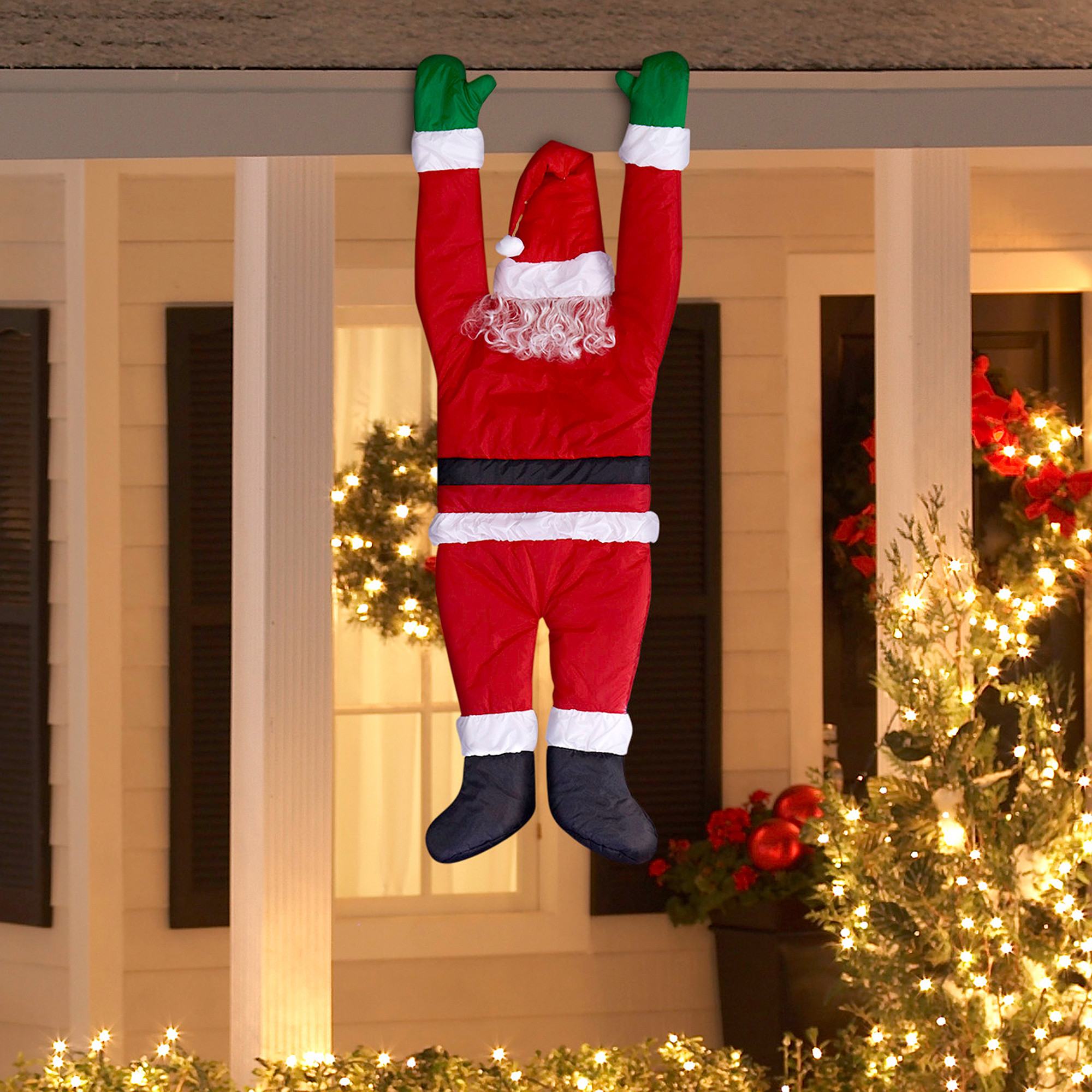 Walmart Outdoor Christmas Lights
 Holiday Time Christmas Decor Hanging Santa by Gemmy