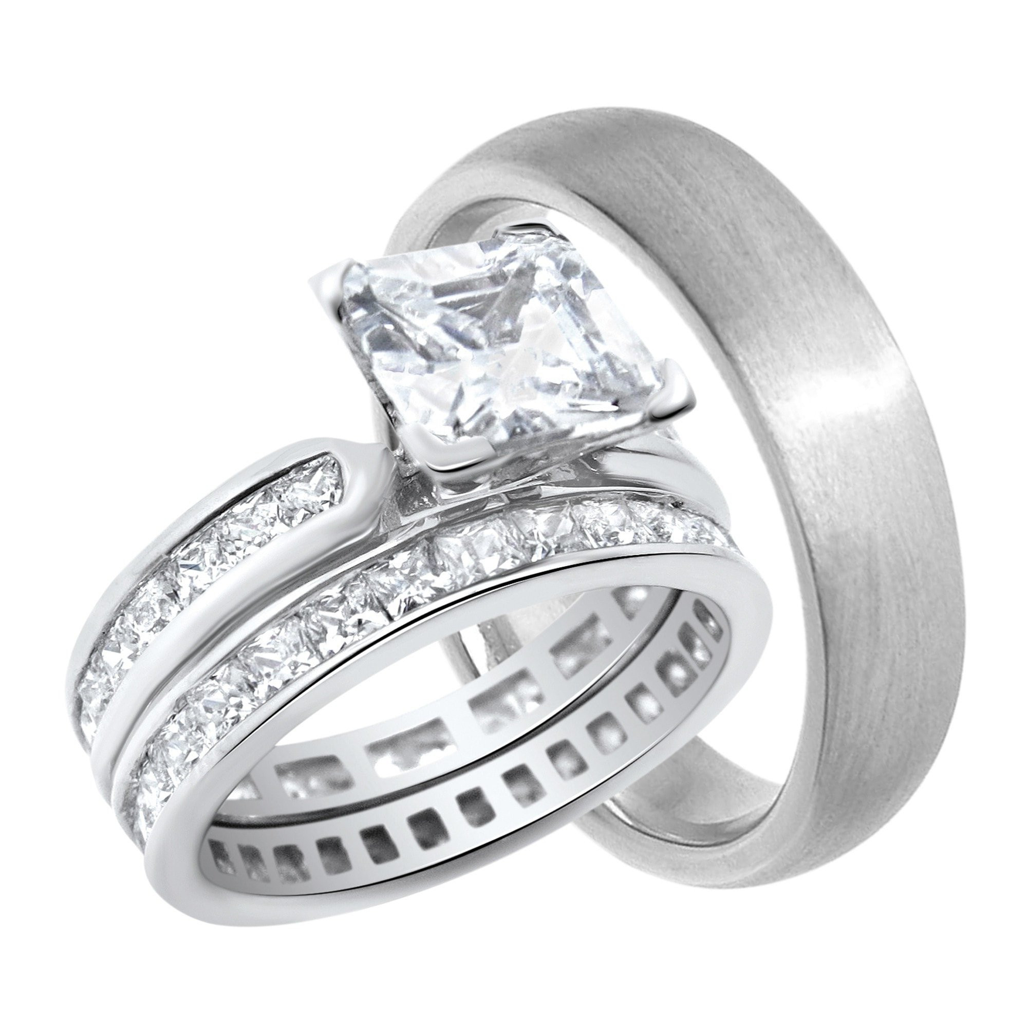 Walmart Wedding Rings Sets For Him And Her
 His Hers Wedding Rings Set Cheap Matching Rings for Him