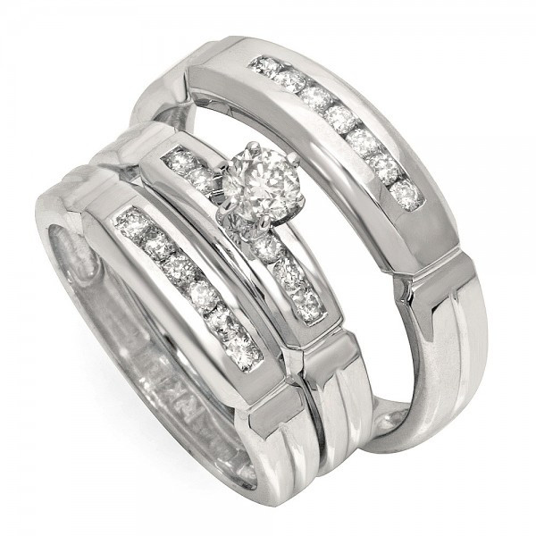 Walmart Wedding Rings Sets For Him And Her
 Cheap Trio Wedding Ring Sets Trio Wedding Ring Sets Walmart