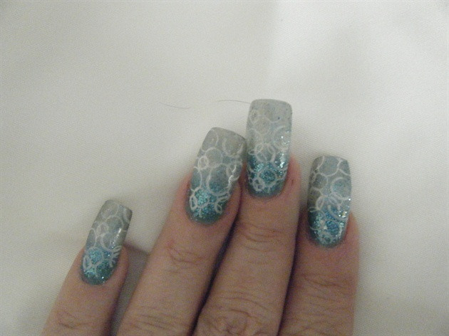 Water Bubble Nail Art
 Faded effect & stamped water bubbles Nail Art Gallery
