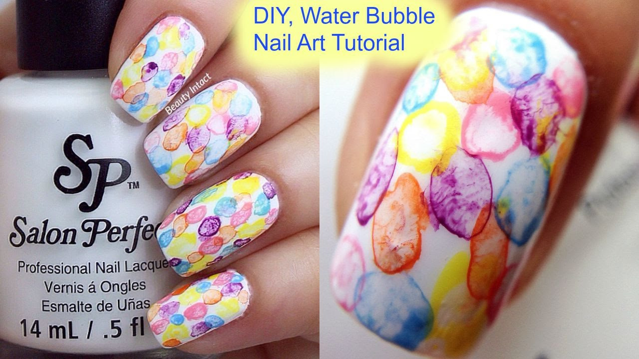 Water Bubble Nail Art
 DIY Easy Water Bubble Nail Art Tutorial