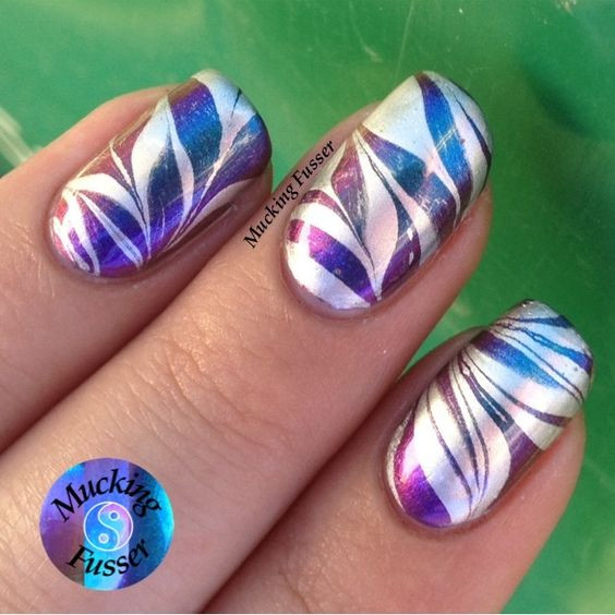 Water Marbling Nail Designs
 All the Secrets of Water Marble Nail Art OMG Love Beauty