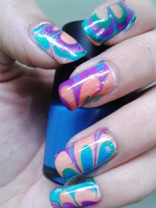 Water Marbling Nail Designs
 Easy Water Marble Nail Art Technique