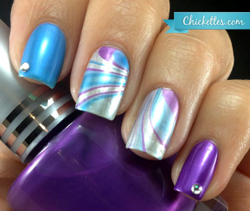 Water Marbling Nail Designs
 Polish Days Something New Theme Water Marble – Chickettes