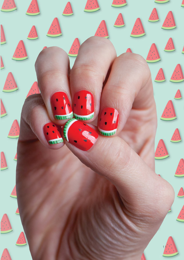 Watermelon Nail Art
 15 Watermelon DIY Projects for National Watermelon Day