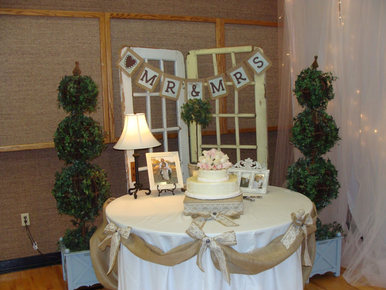Wedding Cake Table Decoration Ideas
 Strong Armor Burlap and Lace Wedding