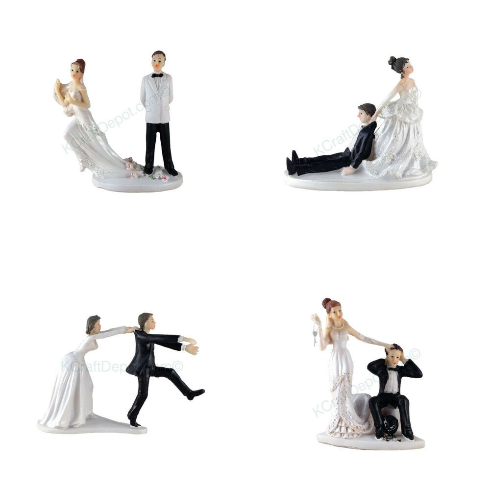 Wedding Cake Toppers Funny
 Funny Polyresin Figurine Wedding Cake Toppers Bride Groom
