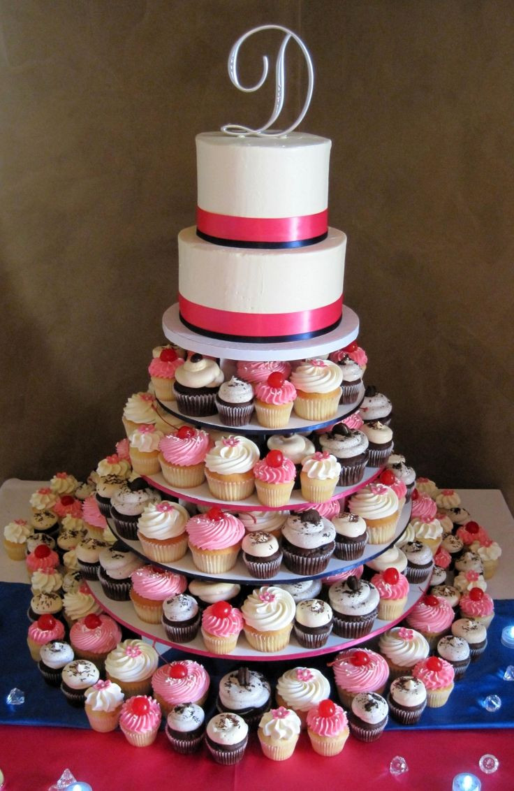 Wedding Cakes Cupcakes
 Wedding Color Inspiration Pink and Navy Lots of love Susan