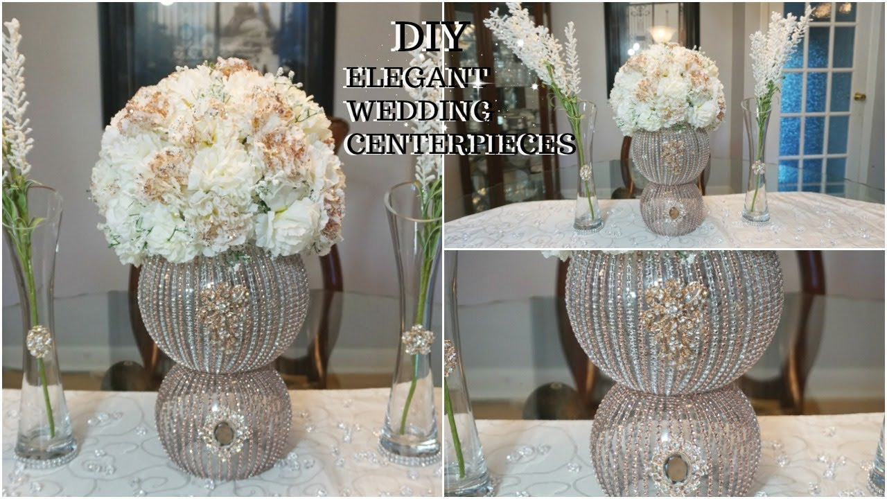 Wedding Centerpieces DIY
 DIY ROSE GOLD GLAM WEDDING CENTERPIECE FT TOTALLY DAZZLED