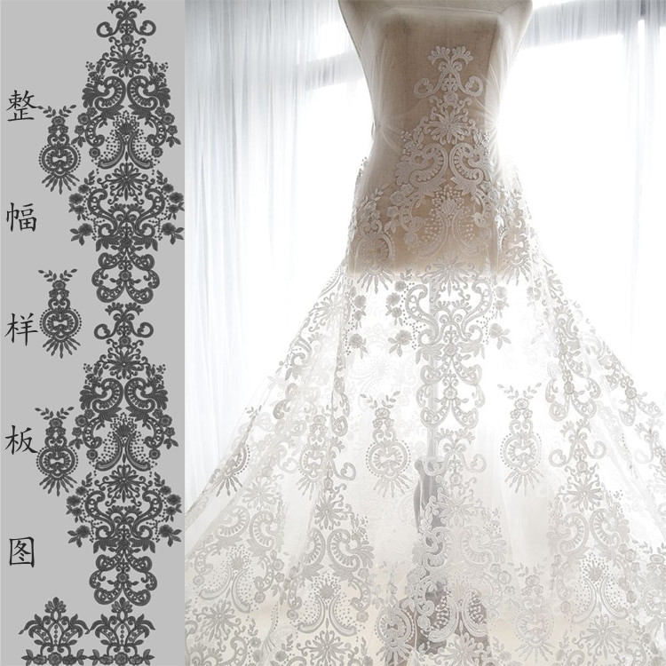 Wedding Dress Material
 Luxury Wedding Dress Lace Fabric e piece Cloth Classic