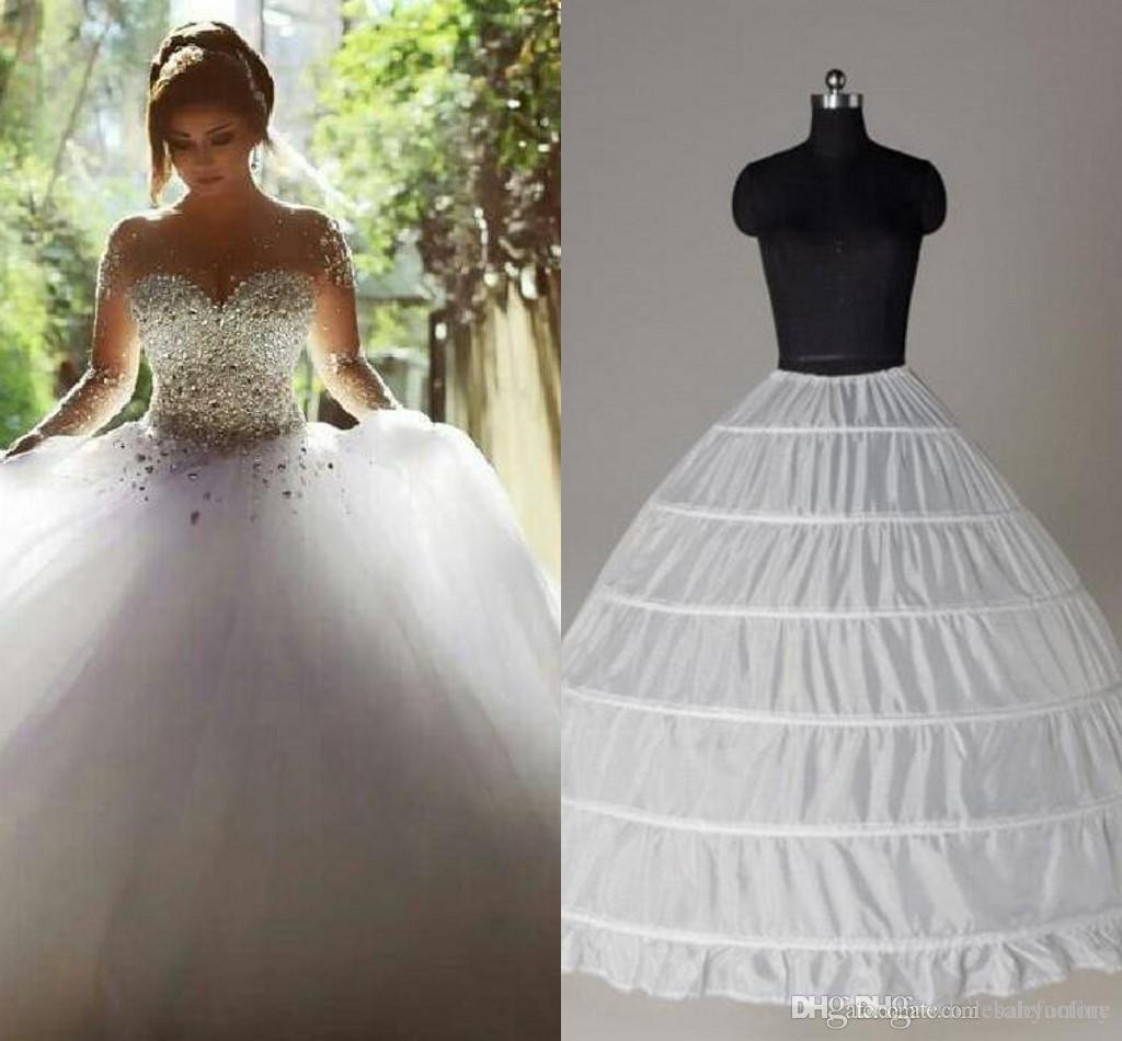 Wedding Dress Petticoat
 Top Quality Ball Gown 6 Hoops Petticoat Wedding Slip