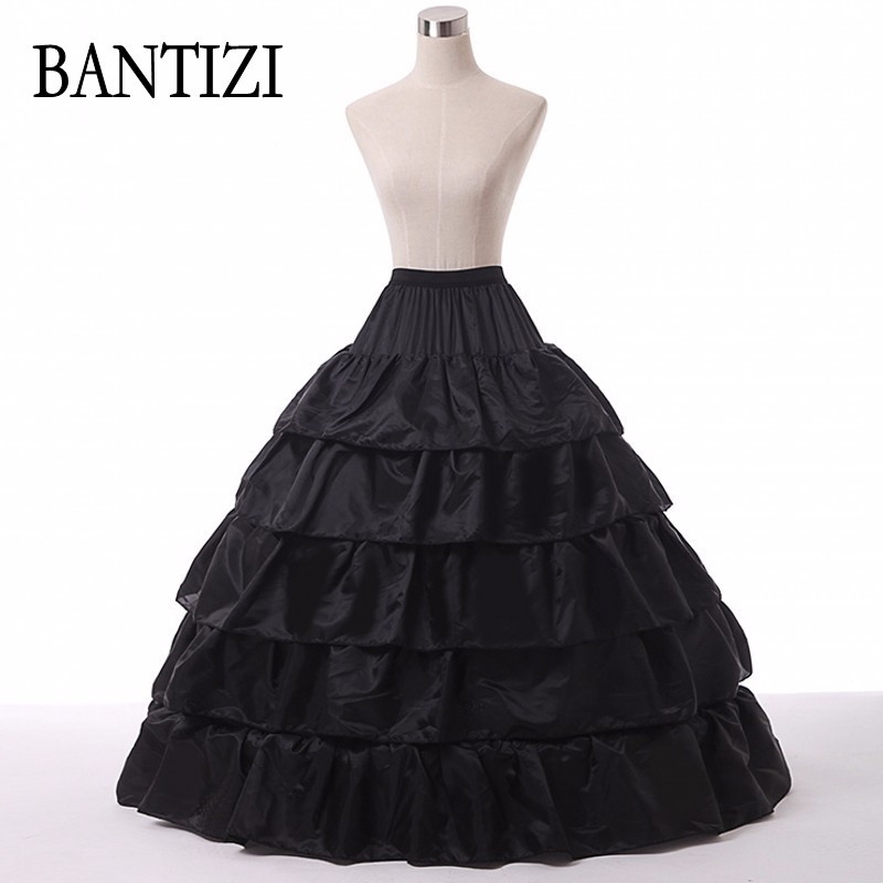 Wedding Dress Petticoat
 Ball Gown Black Bridal Petticoats Cheap Long Crinoline