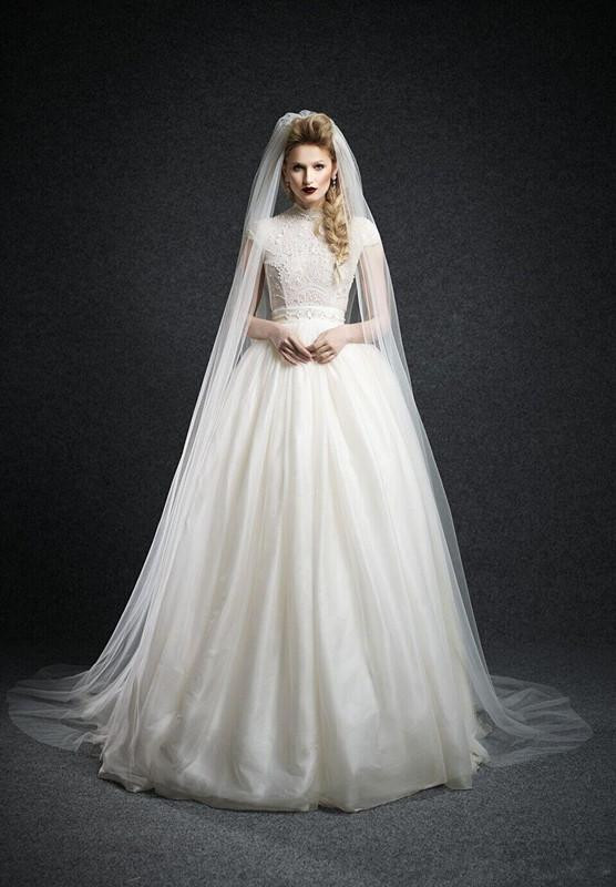 Wedding Dress With Veil
 2015 Long Wedding Dress Bridal Veil Delicate Veils Royal