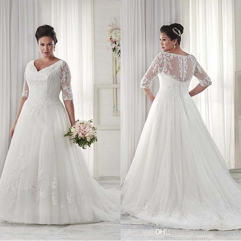Wedding Dresses Plus Size With Sleeves
 Plus Size Wedding Dress With Sleeves