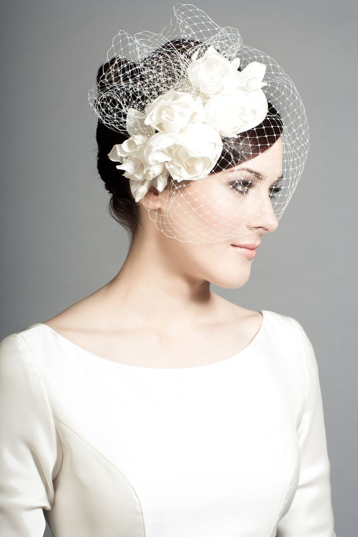 Wedding Fascinators With Veil
 31 best Bridal headpieces images on Pinterest