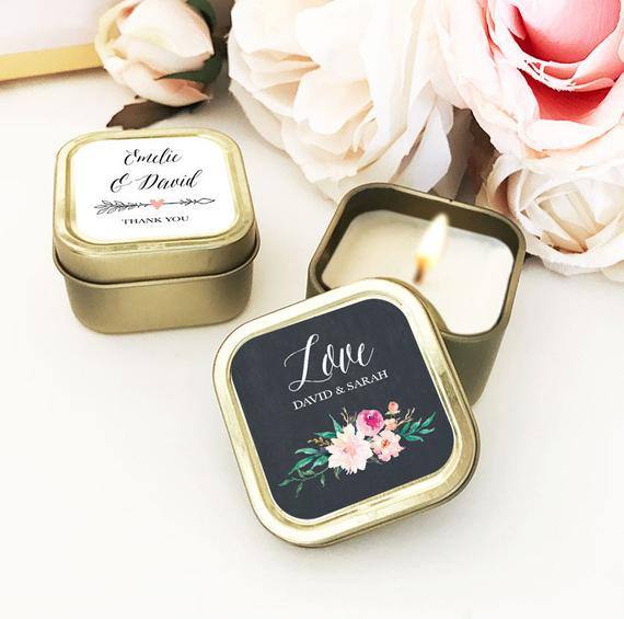 Wedding Favors
 Gold Wedding Favors Custom Candle Wedding Favors Personalized