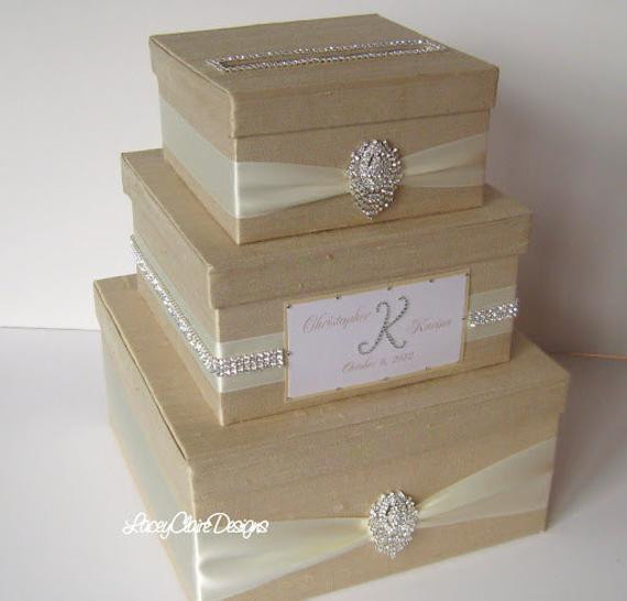 Wedding Gift Card Box
 Wedding Card Box Bling Card Box Rhinestone Money Holder