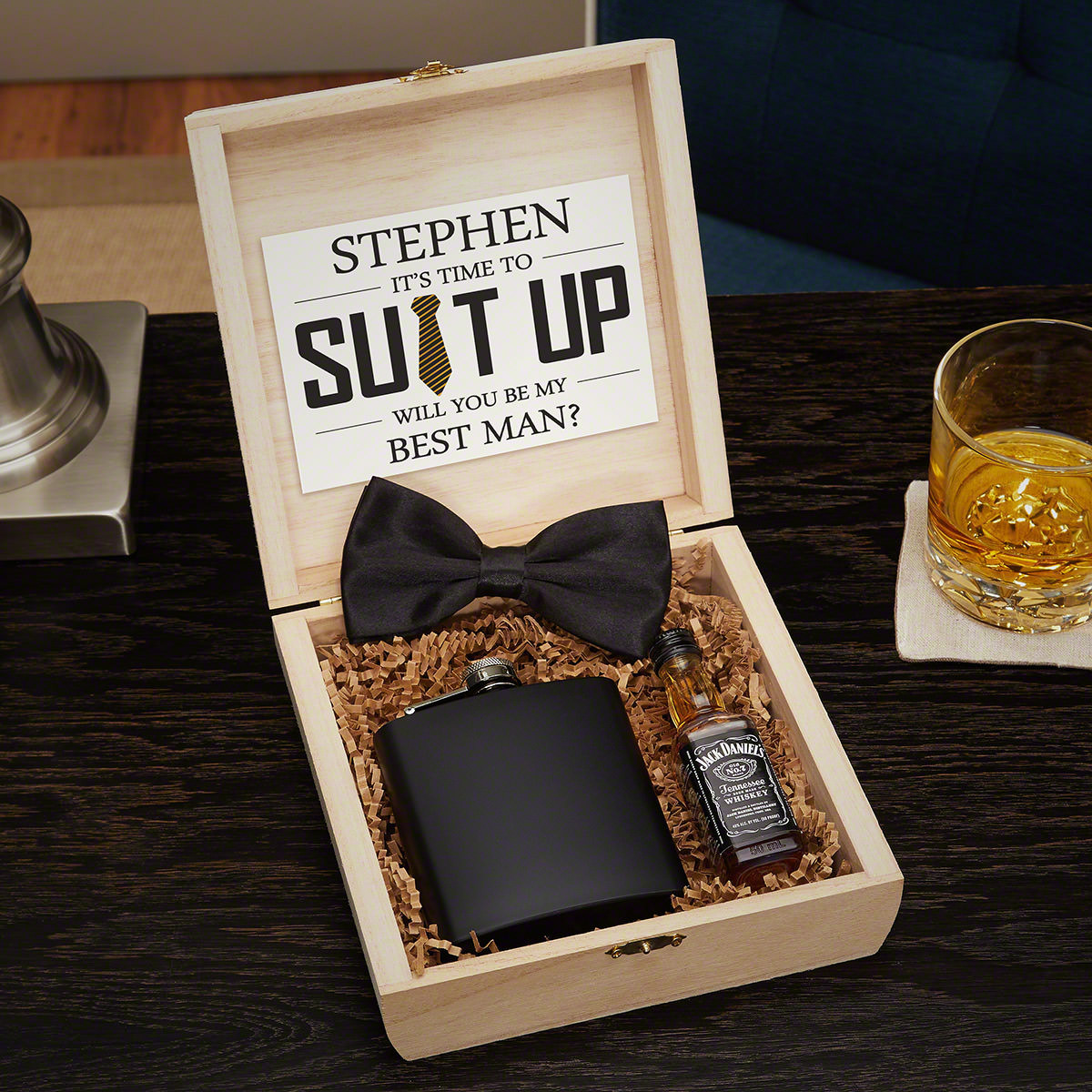 Wedding Gift For Groomsmen
 Personalized Groomsmen Gifts and Wooden Crate Set