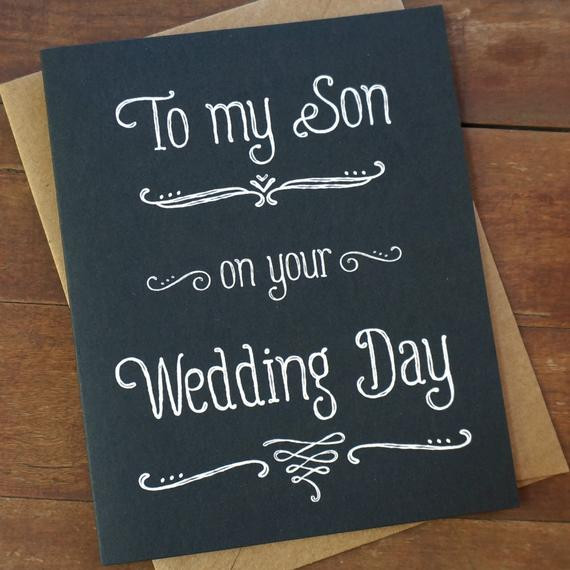 Wedding Gift Ideas For Son
 To My Son Your Wedding Day Wedding Day Card by