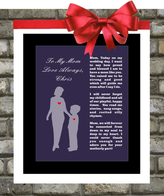 Wedding Gift Ideas For Son
 Mother The Groom Gift From Son Wedding Thank by
