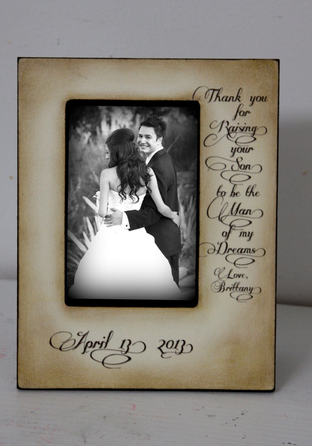 Wedding Gift Ideas For Son
 Wedding Sign Picture Frame Thank you for Raising your son to