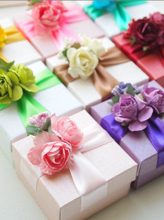 Wedding Gift Wrap Ideas
 Items similar to Wedding Favors Bridal Shwer Favor Purple