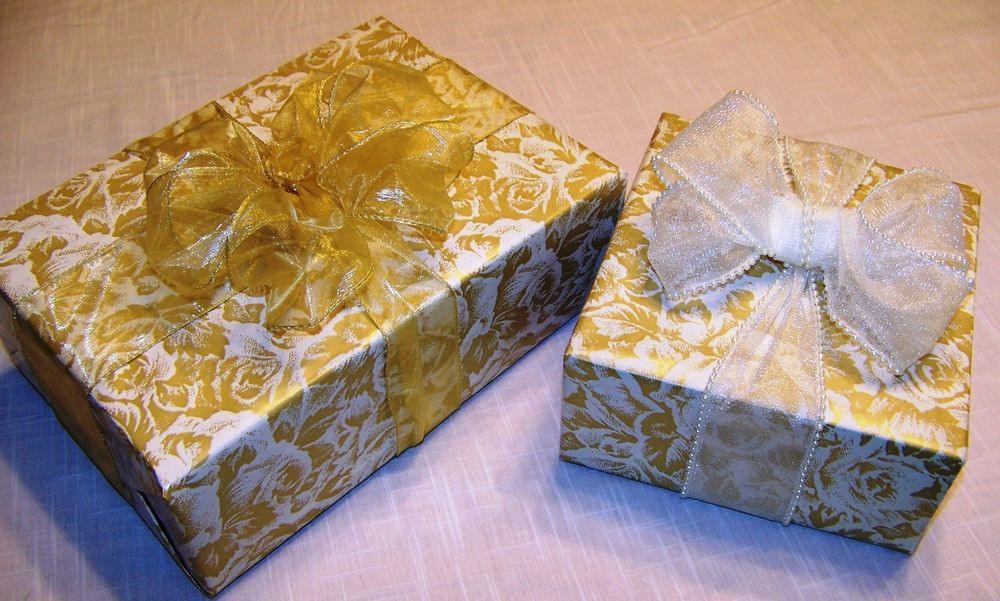 Wedding Gift Wrapping Paper
 Gold White Wedding All Occasion Gift Wrap Wrapping Paper