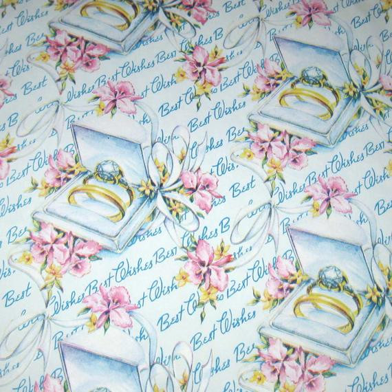 Wedding Gift Wrapping Paper
 Vintage Wedding Wrapping Paper or Gift Wrap by