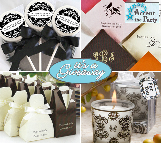 Wedding Give Away Gift Ideas
 Giveaway $100 Shopping Spree to "Accent the Party"