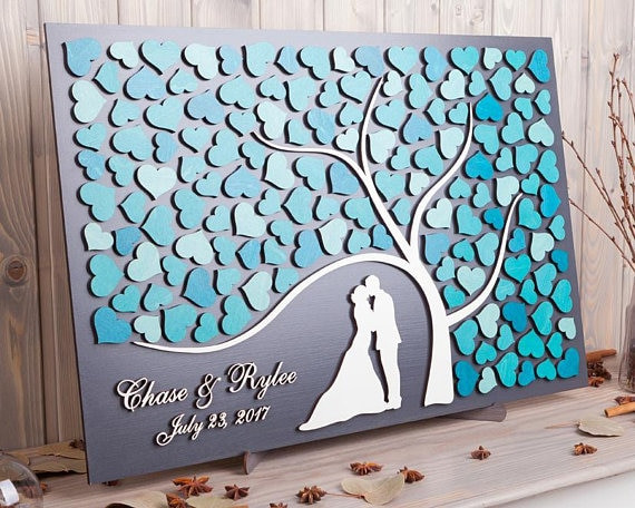 Wedding Guest Book Alternatives
 Personalized 3D Wedding Guest Book Alternatives Tree of