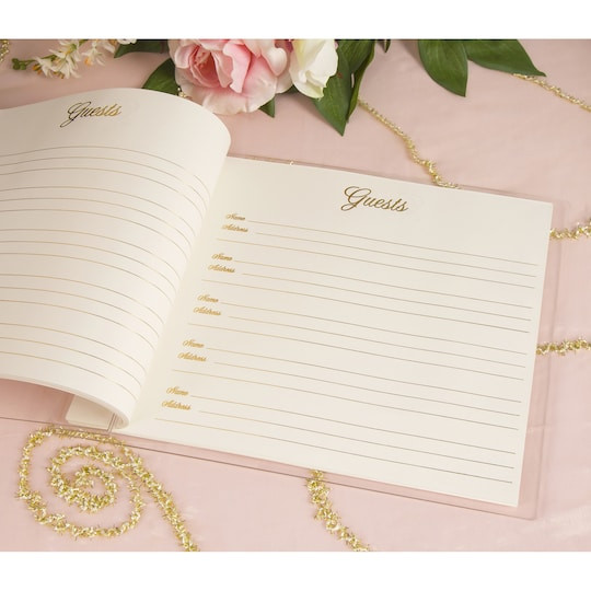 Wedding Guest Book Inside Pages
 Fairytale Wedding Guest Book Clear Lucite Cover Gold