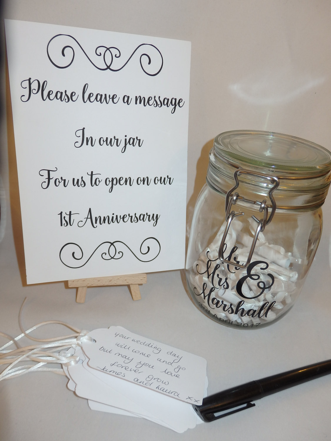 Wedding Guest Book Messages
 Wedding Message in a Bottle Jar Guest Book kit alternative