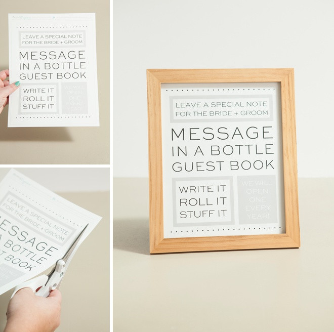 Wedding Guest Book Messages
 Check Out This DIY Message In A Bottle Guest Book