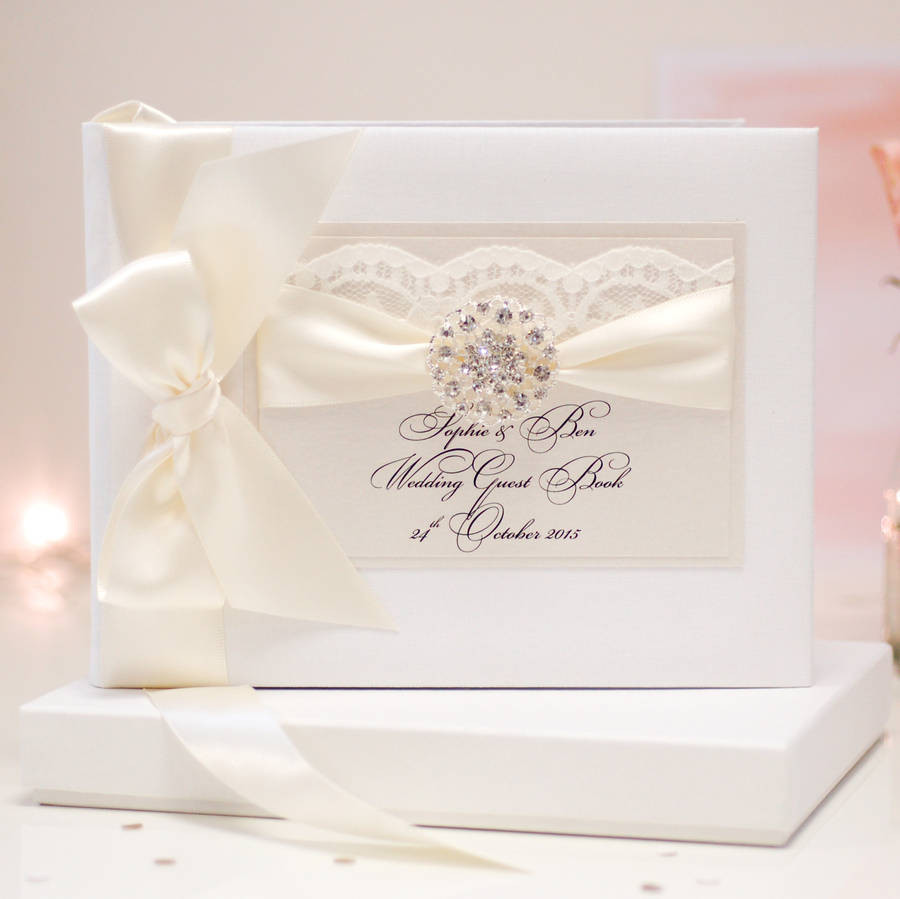 Wedding Guest Book Online
 opulence wedding guest book personalised by the luxe co