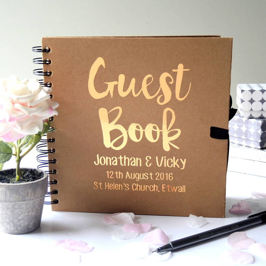 Wedding Guest Book Online
 personalised wedding guest book by the alphabet t shop