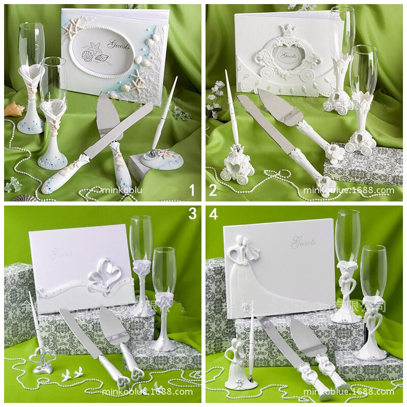 Wedding Guest Book Sets Cheap
 Cheap 4pcs set packing box Wedding Gift Set goblet