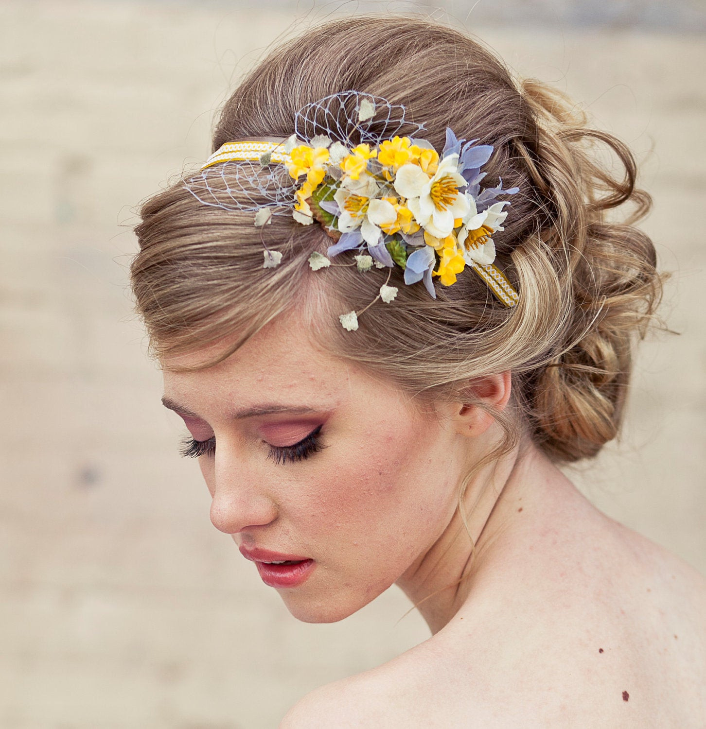 Wedding Hair With Flowers
 Spring flowers headband headbands for women and weddings