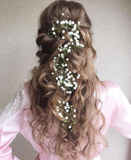 Wedding Hairstyle Curls
 20 Soft and Sweet Wedding Hairstyles for Curly Hair 2019