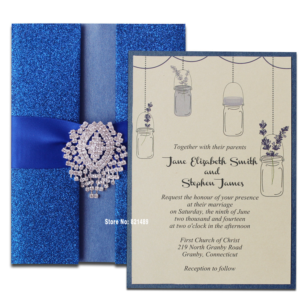 Wedding Invitation Stores
 Aliexpress Buy Royal Blue Wedding Invitation